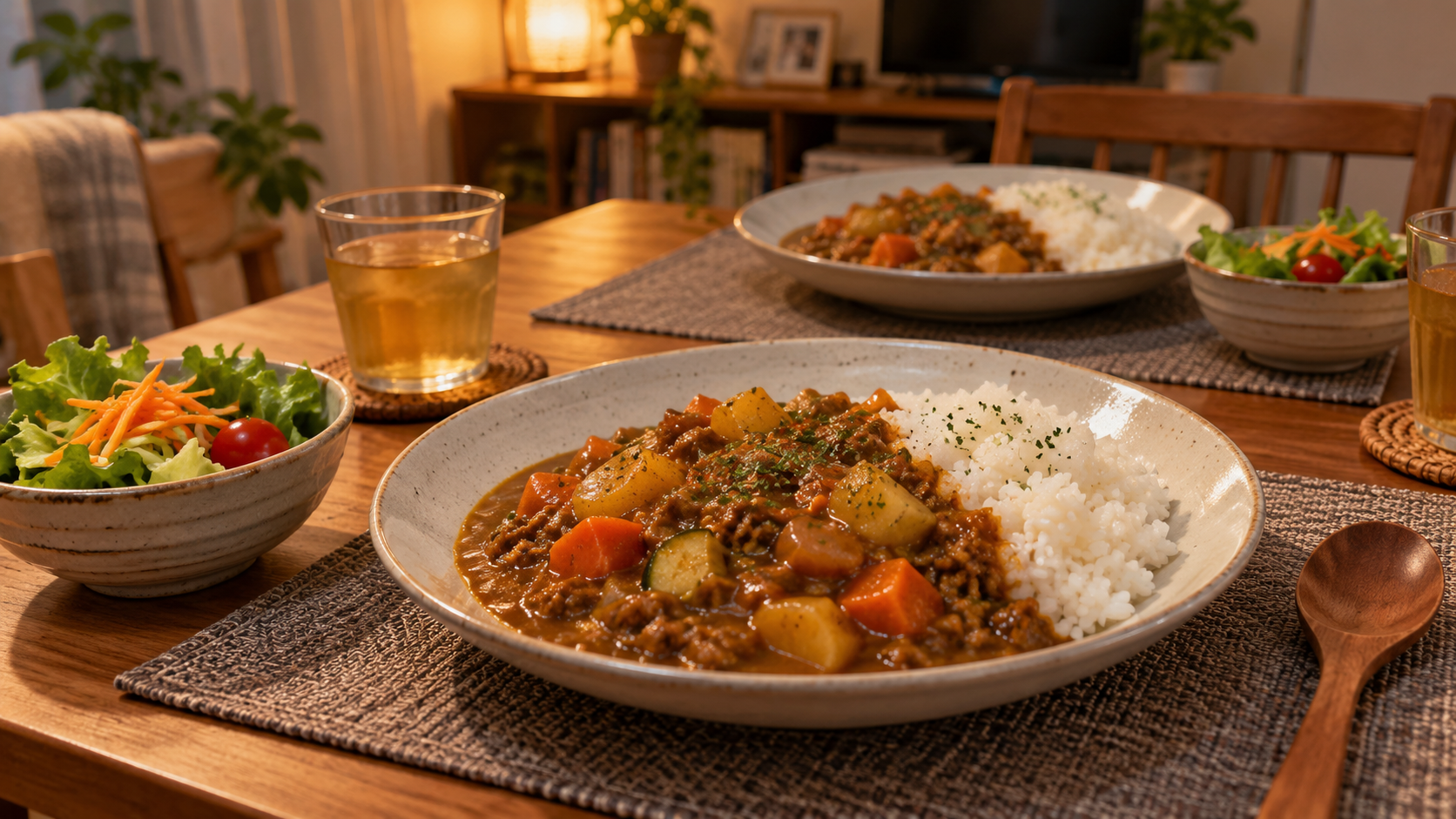 日曜日は残り野菜をカレーに