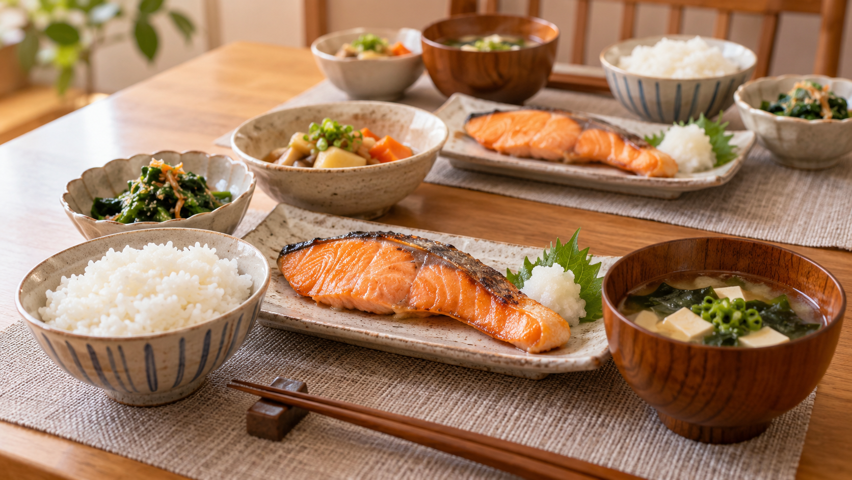 温かな二人の和食膳